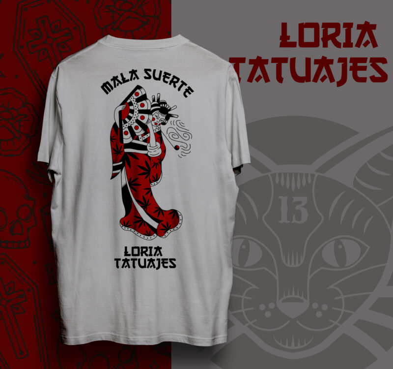 T shirt Geisha Loria Tattoo