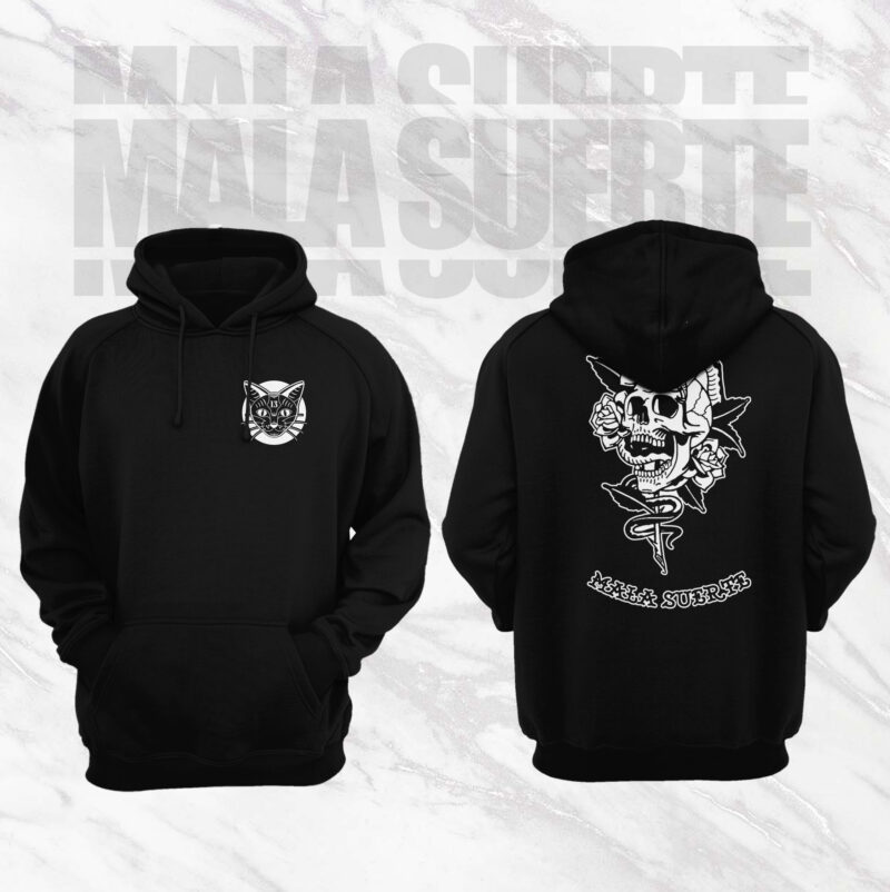 Hoodie Black Snake Skull