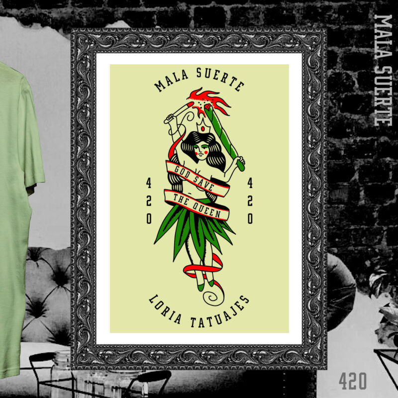 T shirt 420 Loria Tattoo - Imagen 2