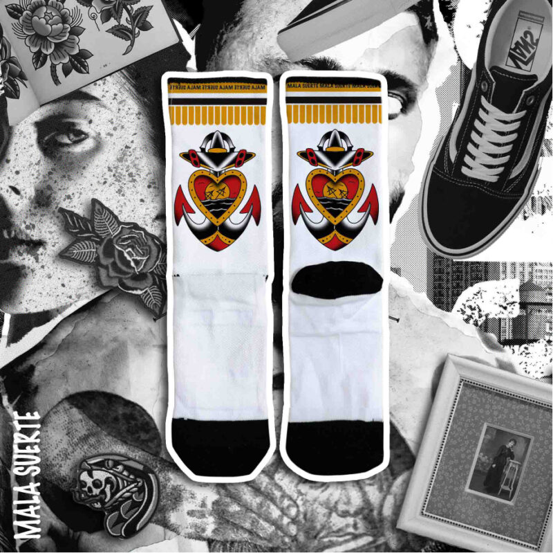 Socks Heart Rose