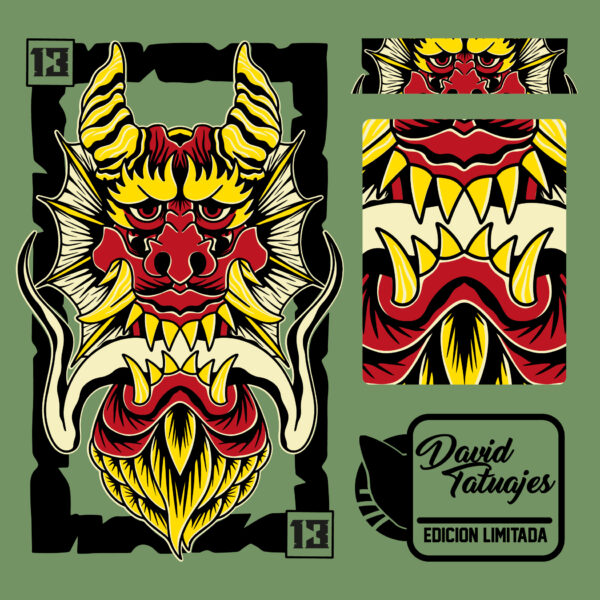 T shirt Demon Mask