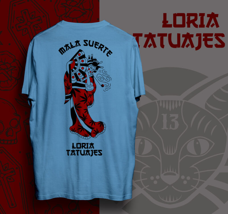 T shirt Geisha Loria Tattoo