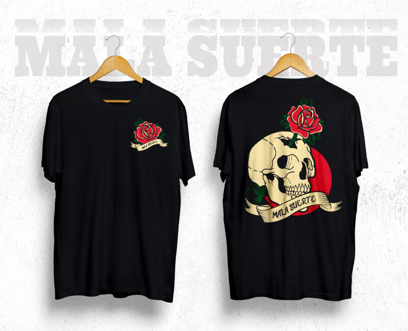 T shirt Skull Rose
