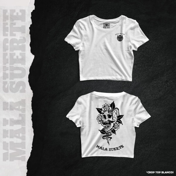 Crop Top Snake Skull