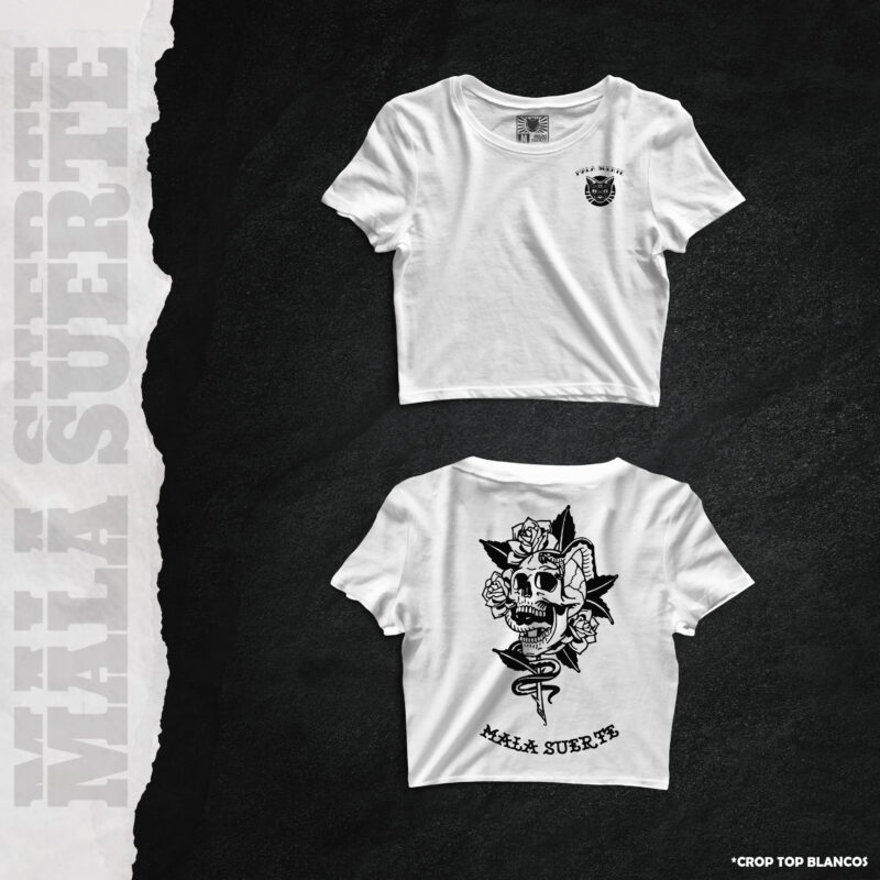 Crop Top Snake Skull