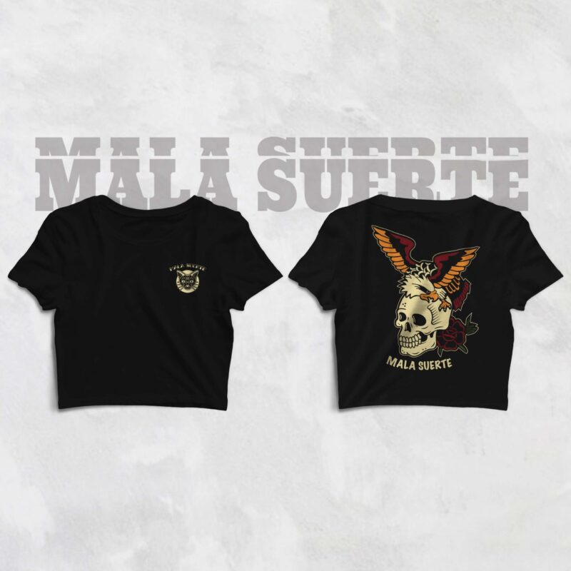 Crop Top Eagle Skull
